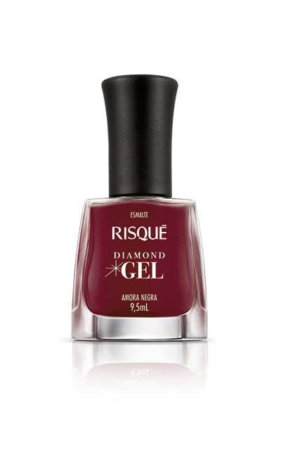 Esmalte Risqué Diamond Gel Amora Negra