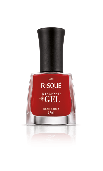 Esmalte Risqué Diamond Gel Vermelho Cereja