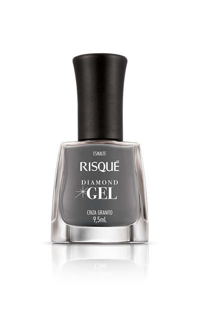 Esmalte Risqué Diamond Gel Cinza Granito